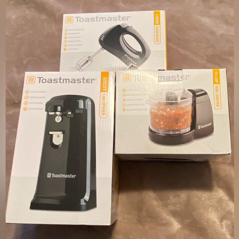Toastmaster 3 piece kitchen appliances
